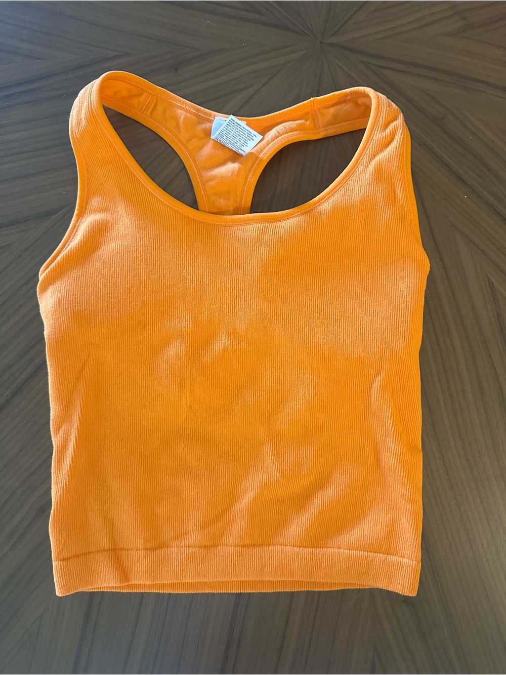 Orange Racerback Tank Top - Women